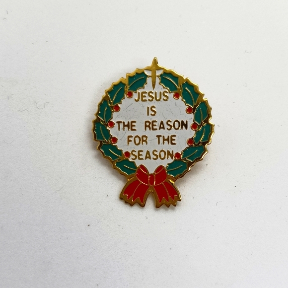 Christmas Angel Holly Wreath Jewelry Lot,  Marked JJ Designs - Picture 5 of 10